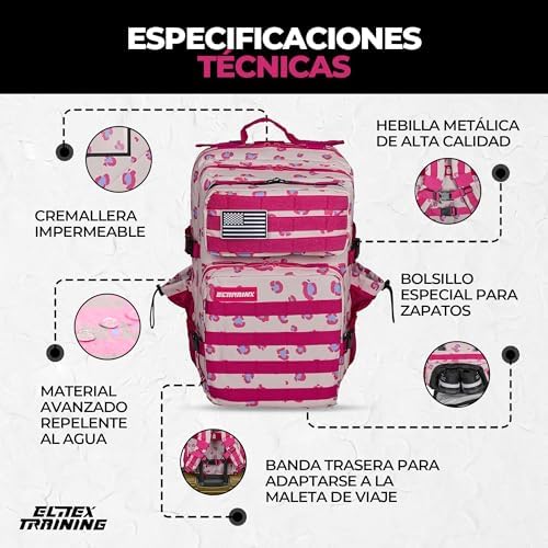 ELITRAINX Elitex Training 45L Tactical Military USA Waterproof Sport, Cabin Airplane, CrossTraining, Outdoor Sports Gym Portable