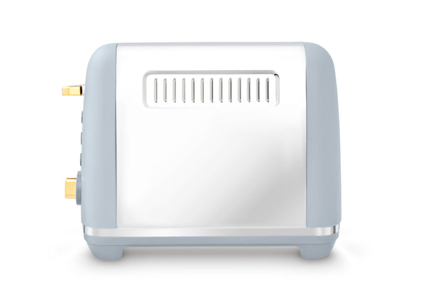 Morphy Richards Accents 4 Slice Toaster, Soft Gold Collection, Variable Browning, Removable Crumb Tray, Cord Storage, Non-slip, 2200W, Ocean Grey,