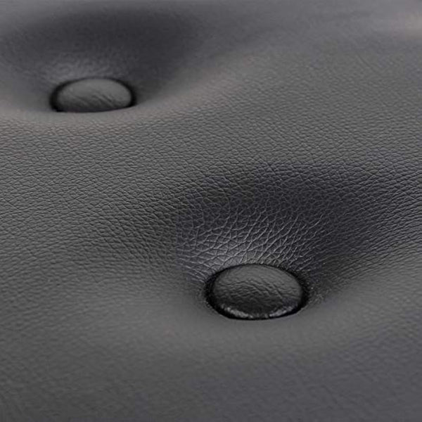 GRANDMA SHARK Piano Stool, Dressing Table Stool, Single Seat Keyboard Bench with Storage Compartment, Soft Faux Leather Padded Seat (Black)