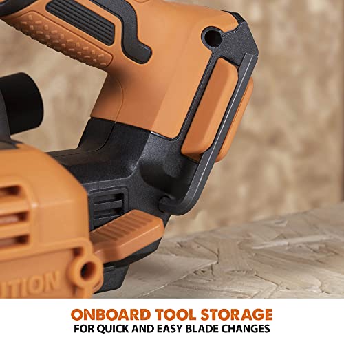 Evolution Power Tools R185CCSX Circular Saw With 1020 mm 3-Piece Track | Multi-Material Blade, Cuts Wood, Metal, Plastic & More | Incl Dust Port Adapter | 185mm (230v)