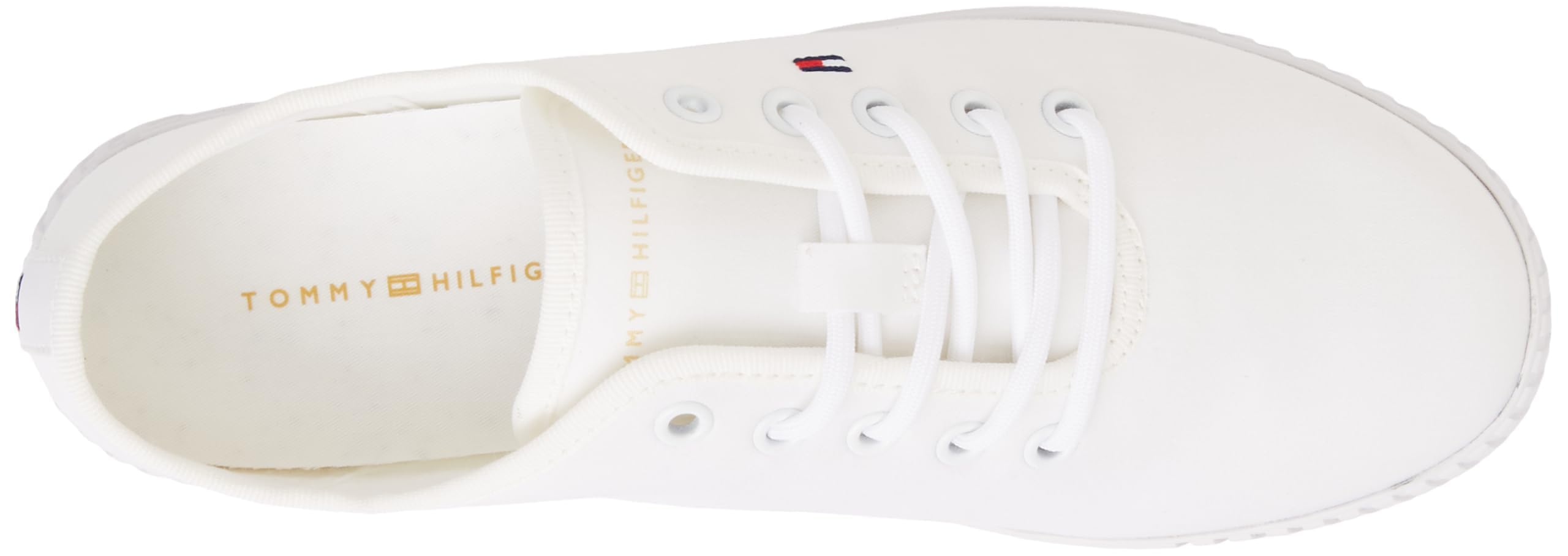 Tommy Hilfiger Women's Canvas Lace Up Sneaker Fw0fw08641 Low Top