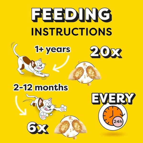 Dreamies Mega Pack Cat Treats, Tasty Snacks with Delicious Turkey, 6 Pouches of 200 g