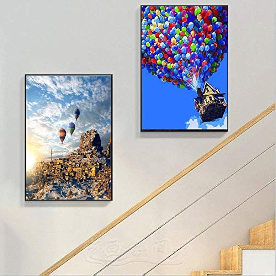 Painting by Numbers Kits for Adult or Kids, DIY Canvas Oil Painting Kit with Paint Brushes Acrylic Pigment Drawing Paintwork 16x20inch Without Frame(Ballon)