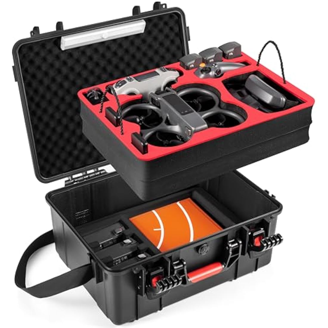 STARTRC Dual Layer Avata 2 Case,Waterproof Carrying Hard Case for DJI Avata 2 Fly More Combo with DJI Goggles 3/RC Motion 3/FPV Remote Controller 3,Battery Charging Hub,FPV Drone Accessories