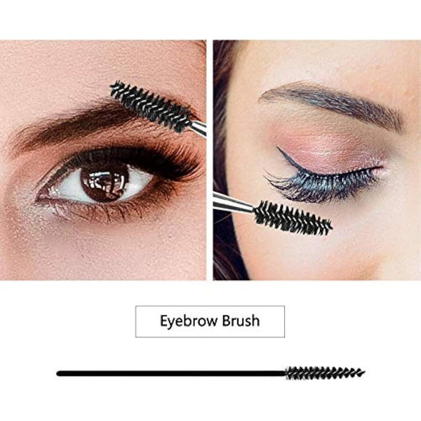 Eyebrow Scissors and Three Eyebrow Brushs,Nose Beard Trimming Scissors Eyelash with Curved Craft Stainless Steel Scissors