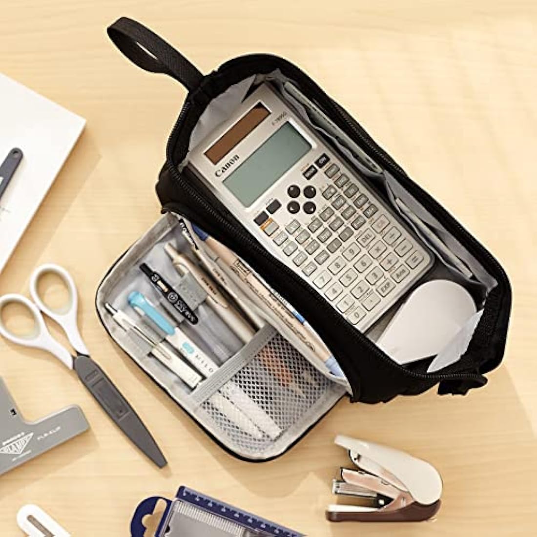 EASTHILL Pencil Case Large Capacity Pencil Pouch Handheld Pen Bag Cosmetic Portable Gift for Office School Teen Girl Boy Men Women Adult