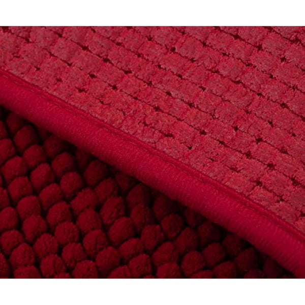 Gözze - Anti-Slip Bath Mat, Super Soft, 100% Microfibre, 70 x 120 cm - Bordeaux
