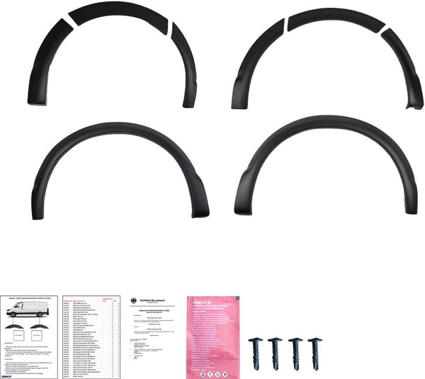 Oneway Set Wheel Arch Trims compatible with Volkswagen Transporter T6 2015-2019 (Short wheel base) - Matt black