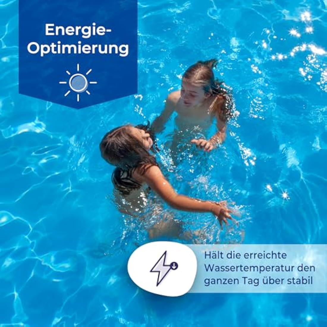 Gre CPROV Insulated Cover for Swimming Pools, Oval 730 x 375 cm blue