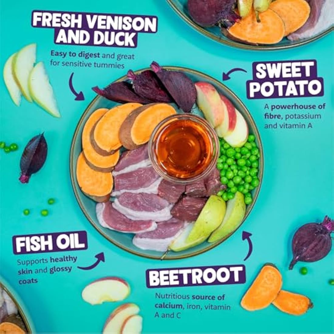 Edgard Cooper Grain Free Dog Food Dry, (Venison & Duck 7kg), Natural Kibble Dry Dog Food for Adult Dogs, Fresh Meat, High Protein, Hypoallergenic, No Added Sugar