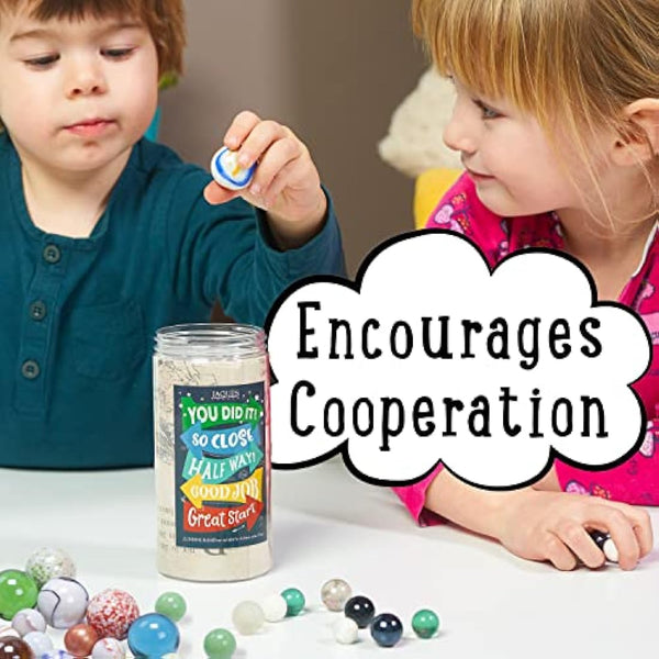 Jaques of London Marble Reward Jar | Whole Jar of Playing Marbles | More Fun than a REWARD CHART | Great Childs Rewarding System