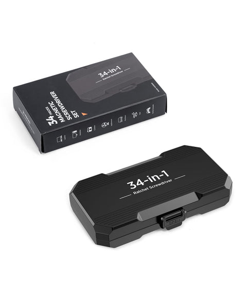 ORIA 24 in 1 Magnetic Ratchet Screwdriver Set with S2 Steel Bits & Detachable T-Handle, Portable Tool Kit in Case for Home DIY, Computer, Electronics Repair, Furniture