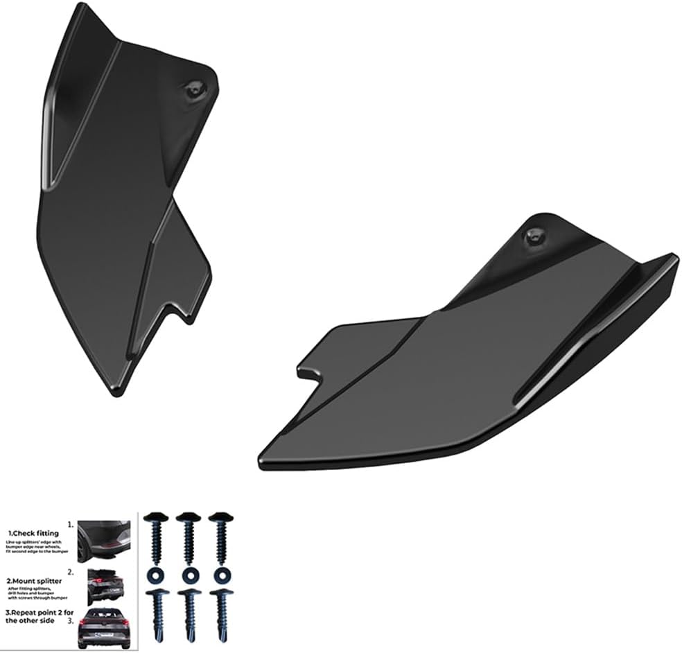 Oneway Rear Side Diffusors compatible with Cupra Formentor 2020-2024 & Facelift 2024- - Version 2 - Gloss black