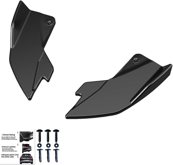 Oneway Rear Side Diffusors compatible with Cupra Formentor 2020-2024 & Facelift 2024- - Version 2 - Gloss black