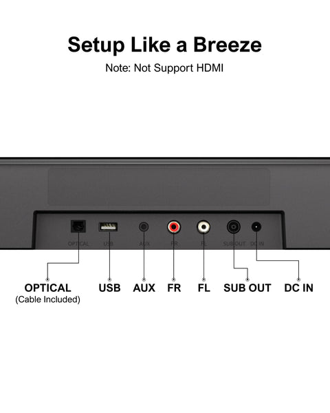 ULTIMEA 4.1ch Sound Bar for Smart TV with Subwoofer, App, Peak Power 200W, 2-in-1 Detachable Bluetooth 5.3 Soundbar, Bass Adjustable, 3 EQ Modes TV Sound Bar, ARC/Optical/Aux, Apollo S50 2025 Version