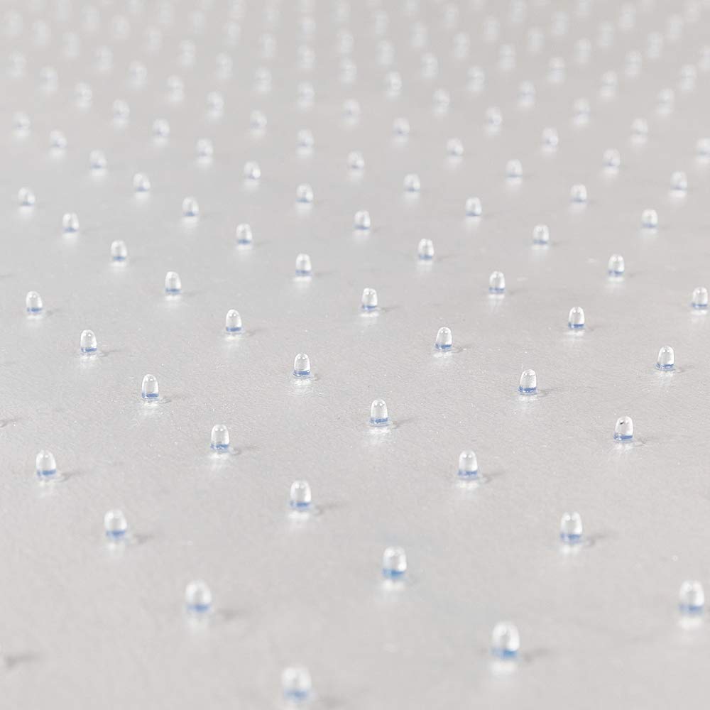 Kuyal Carpet Chair Mat, 48" x 36" PVC Home Office Desk Chair Mat for Floor Protection, Clear, Studded, BPA Free Matte Anti-Slip