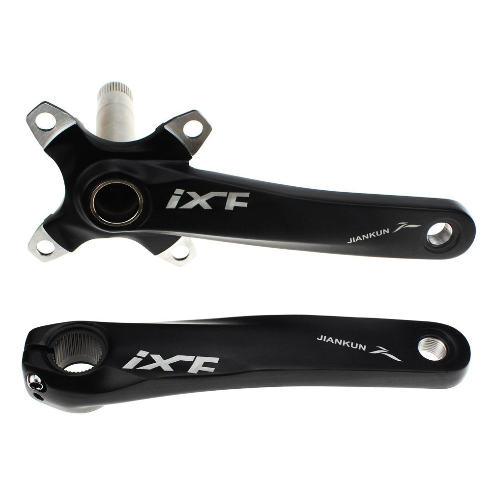 FOMTOR Bicycle Crank Arm Set BCD 104 Road Mountain Bike Crankset with Bottom Bracket and Chainring bolts 170mm Crank Arm (Black)
