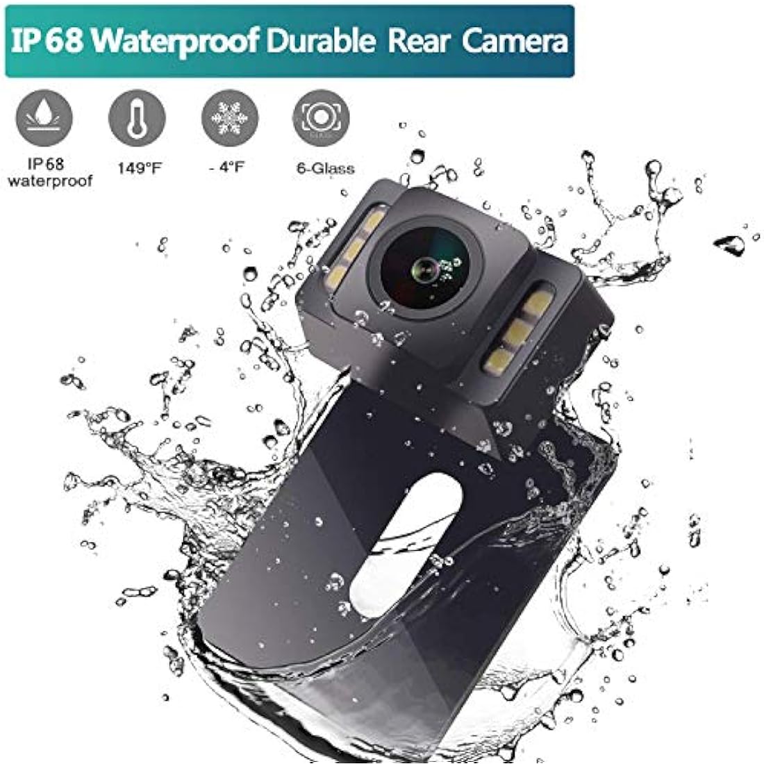 Wireless Reversing Camera, DOUXURY 4.3'' LCD Rear View Monitor + 170° Wide Angle IP68 Waterproof Rear View Camera, Night Vision Universal for Car Van Semi Truck