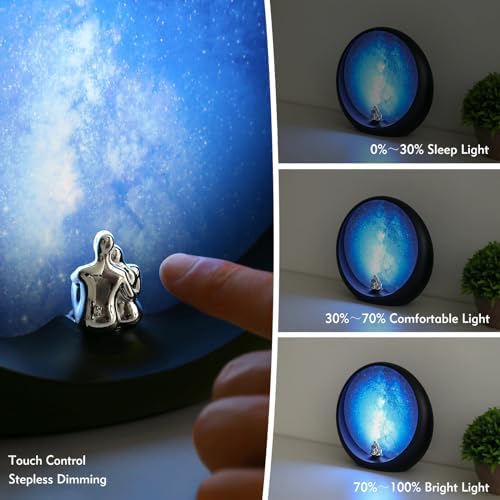 mamre Galaxy Night Light Dimmable Nightsky Light Unique Anniversary Birthday Christmas Valentine’s Day Gift for Him/Her Snuggle Lovers Sitting Under The Milky Way