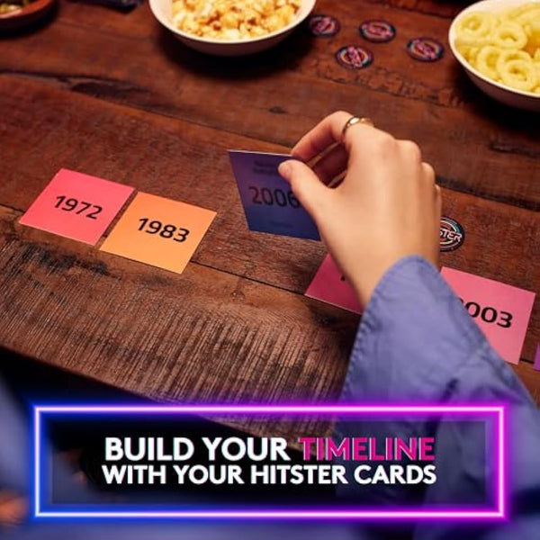Hitster - The Music Party Board Game, Card Game, Fun Music Quiz Game, 2-10 Players - 300+ Iconic Music Hits - Great For Game Nights, Date Nights, Parties, Adult and Family Games - Jumbo (UK Edition)