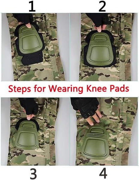 H Welt EU Mens Military Pants with Knee Pads for Strategy Game Airsoft Paintball Shooting Combat