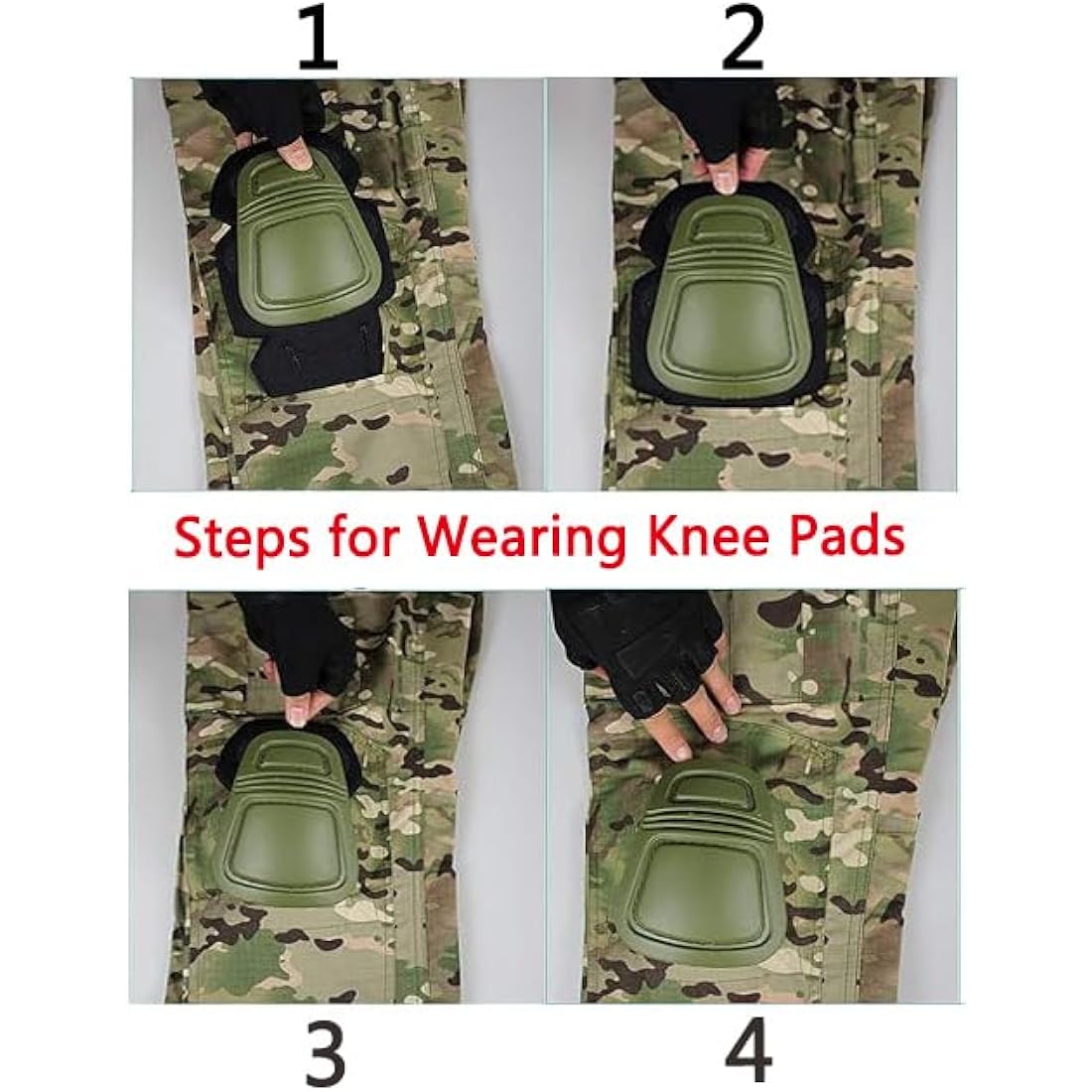H Welt EU Mens Military Pants with Knee Pads for Strategy Game Airsoft Paintball Shooting Combat