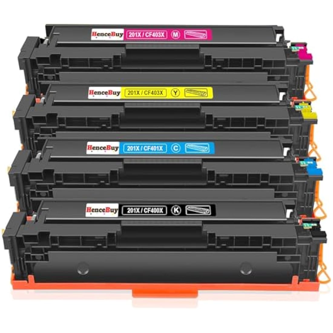 HenceBuy 201X High Yield Toner Cartridges Multipack Compatible for HP 201X CF400X 201A CF400A for Color LaserJet Pro M252dw M252n MFP M277dw M277n M274n M277 M277c6 Black Cyan Magenta Yellow (4 Pack)
