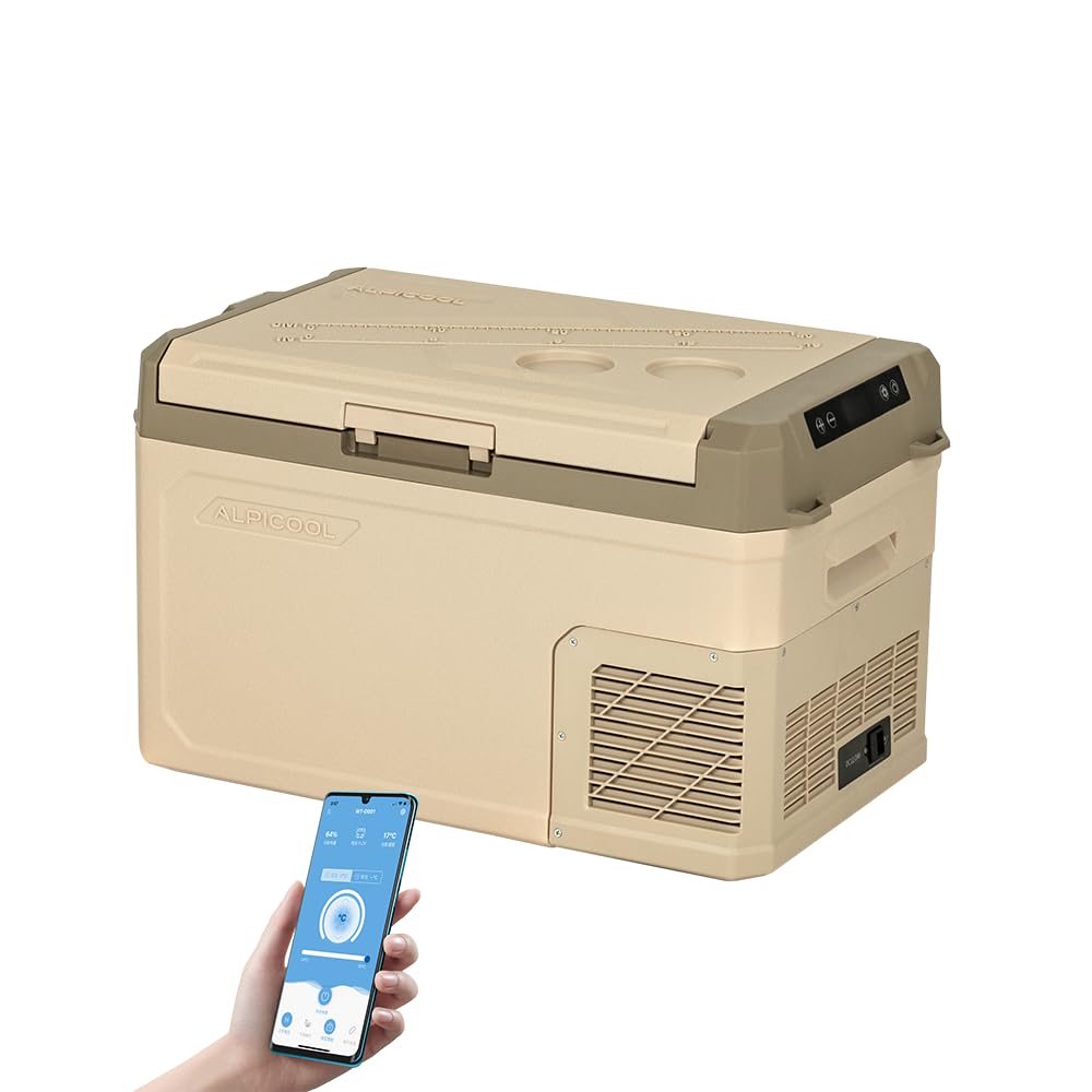 Alpicool X50 50L Car Fridge Freezer Portable Compressor Car Refrigerator 12/24V Electric Cooler for Camping, Road Trip, Picnic, Down to -20℃