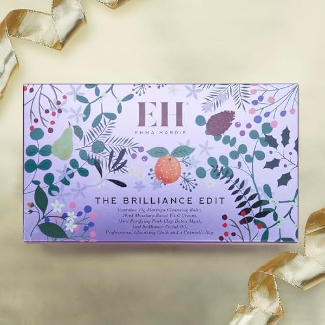 Emma Hardie The Brilliance Edit Gift Set, Featuring 4 Luxurious Skin Care Products & a Cleansing Cloth, Packed in a Convenient Cosmetic Bag, Perfect as Holiday Travel Set, Vegan & Cruelty Free