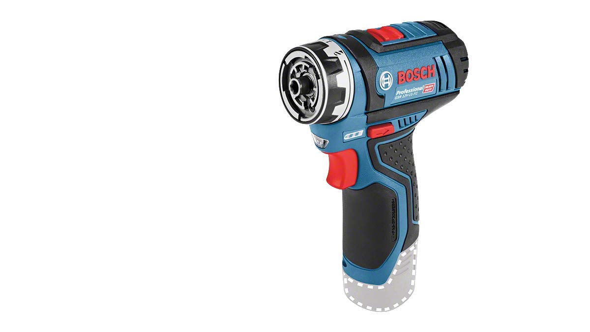 Bosch Professional 12V System Cordless Drill Driver GSR 12V-15 FC (2x battery GBA 12V 2.0Ah, Charger GAL 12V-40, 4x adapter (GFA 12-B, GFA 12-X, GFA 12-W, GFA 12-E, L-BOXX 102)