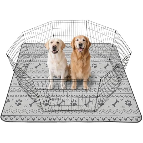 PICK FOR LIFE Reusable Puppy Pads, 2 Pack Washable Puppy Pads, Super Absorbent Leak-Proof and Non-Slip Dog Mat Pee Pads for Dog, Fast Drying Training Pads for Home, Playpens, Crates, Car - 122x122cm