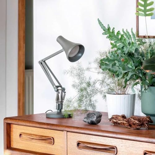 ANGLEPOISE 90 Mini Mini Desk Lamp, Kelp Green, LED Low Energy Dimming Bulb, USB Power Cable, Aluminium Shade and Arms, Satin Painted Finish, Chrome Plated Fittings, Ideal for Small Spaces
