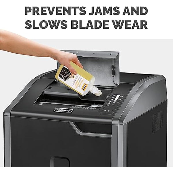Fellowes Shredder Oil for Micro Cut and Cross Cut Paper Shredders, 355ml - Shredder Oil Lubricant