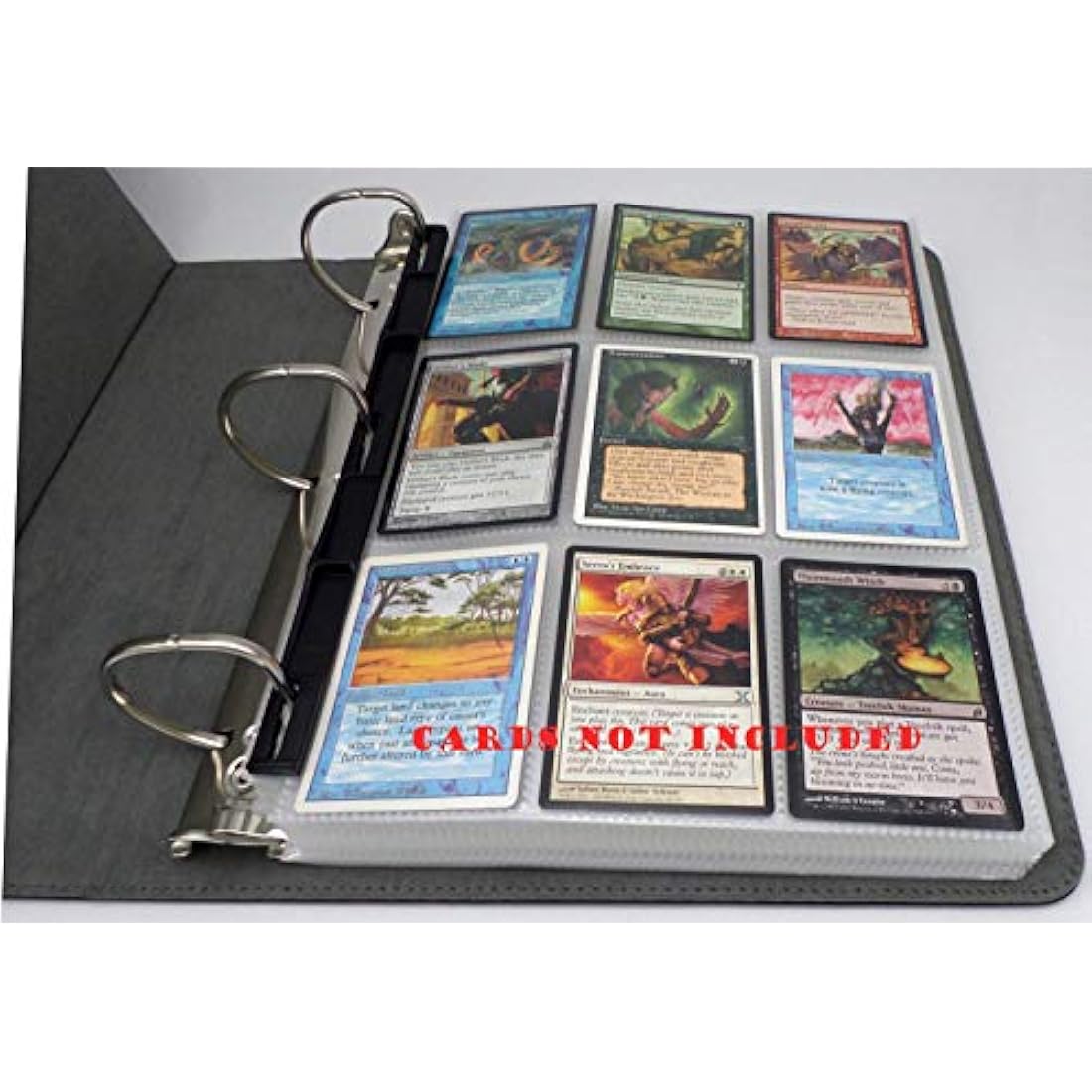 docsmagic.de 3-Ring Premium Album Black + 100 9-Pocket Premium Pages - PKM - YGO - MTG