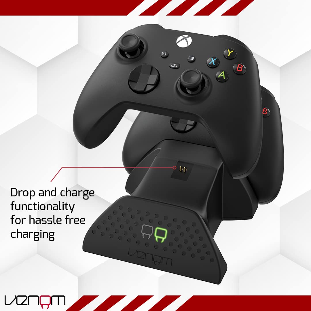 Venom Charging Dock with Rechargeable Battery Pack - Black (Xbox Series X & S/Xbox One)