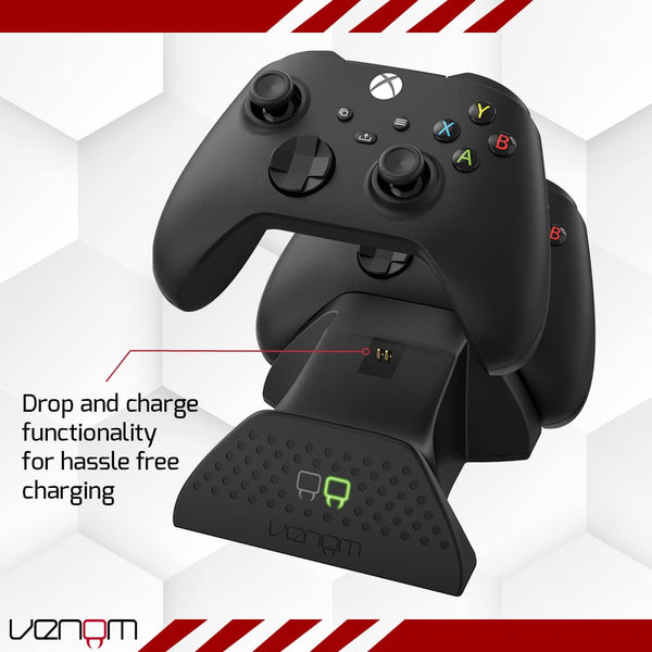 Venom Charging Dock with Rechargeable Battery Pack - Black (Xbox Series X & S/Xbox One)