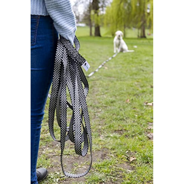 Maximum Pet Products Chequered Dog & Horse Training Lunge Lead. 25mm - 1" Wide. Very Strong) 65ft/20M