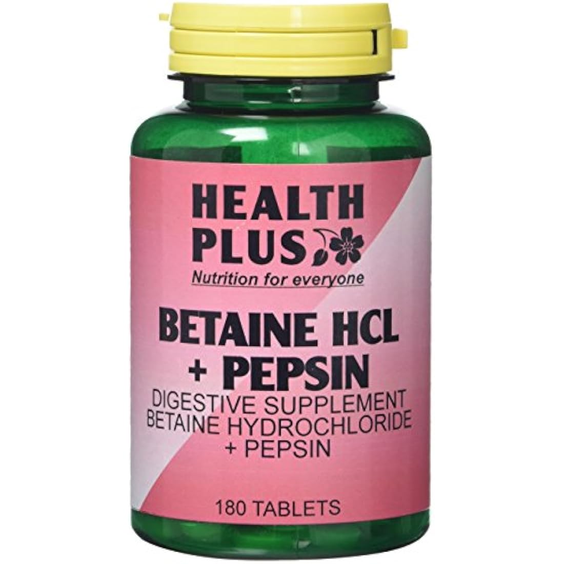 Health Plus Betaine Hcl + Pepsin Digestive Health Supplement - 180 Tablets