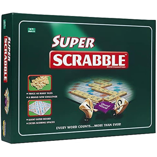 Ideal Super Scrabble: twice as many tiles and a giant-sized board | Classic Games | For 2-4 Players | Ages 10+