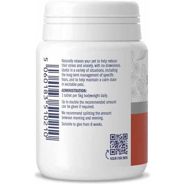 DORWEST HERBS Scullcap & Valerian Calming Tablets for Dogs and Cats, 200 Tablets, Natural Dog Calming Supplements for Stress and Anxiety Relief – Sugar-Free, Non-Drowsy, Light Yellow Tablet, 14DOR017