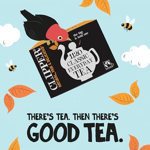 Clipper Tea Everyday Fairtrade Black Tea Bags Set of 1120 | Bulk Catering Pack of 1120 Teabags | Unbleached, Plastic Free & Biodegradable | Perfect for Office, Parties, Afternoon Tea, & Food Service