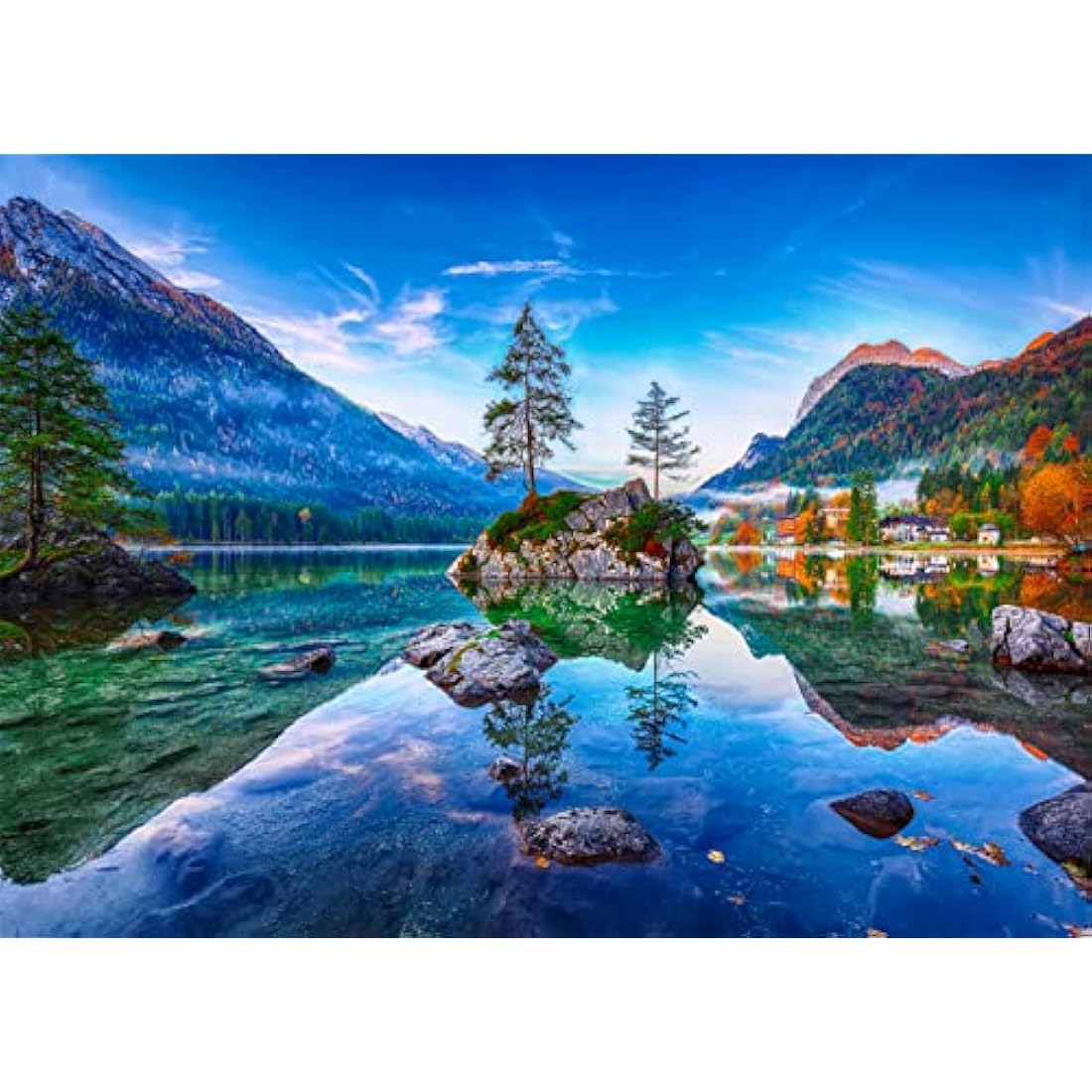 Hintersee Lake Jigsaw Puzzles for Adults 1000 Pieces Germany Landscape Jigsaw Puzzles for Adults Gifts