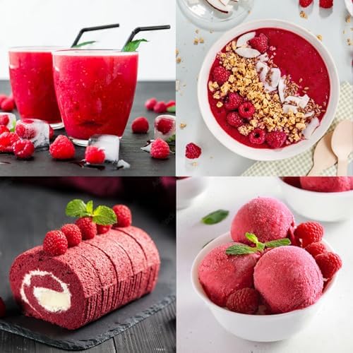 Freeze Dried Raspberry Powder 250g - Finely Milled Fruit Powder - 100% Pure and Natural, No Added Sugar or Preservatives Dehydrated Ground Raspberries for Baking, Smoothies, Desserts, Icing, Frosting