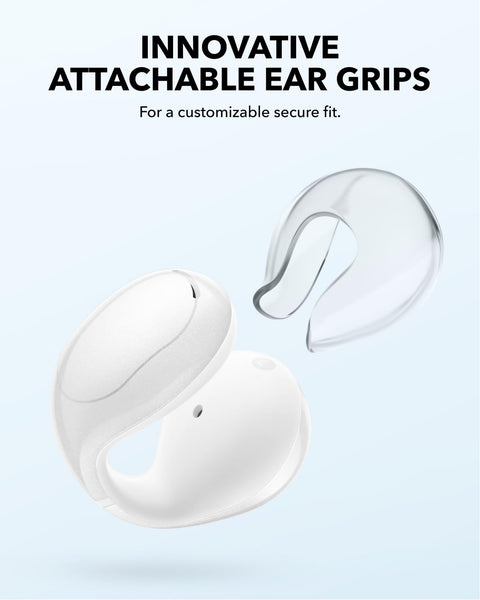 soundcore C30i by Anker, Open-Ear Earbuds, Clip-On Earphones, Lightweight Comfort, Stable Fit, Firm-Shell Design, Attachable Ear Grips, Big Drivers for Clear Audio, 30H Play, IPX4 Water-Resistant