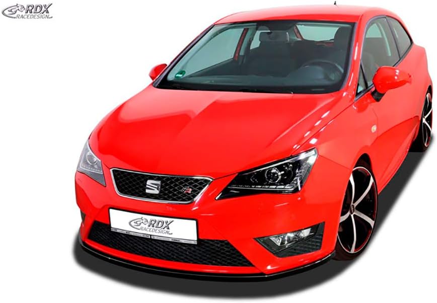 RDX Racedesign Front spoiler compatible with Seat Ibiza 6J SC/HB/ST FR Facelift 2012-2017 (ABS glossy black)