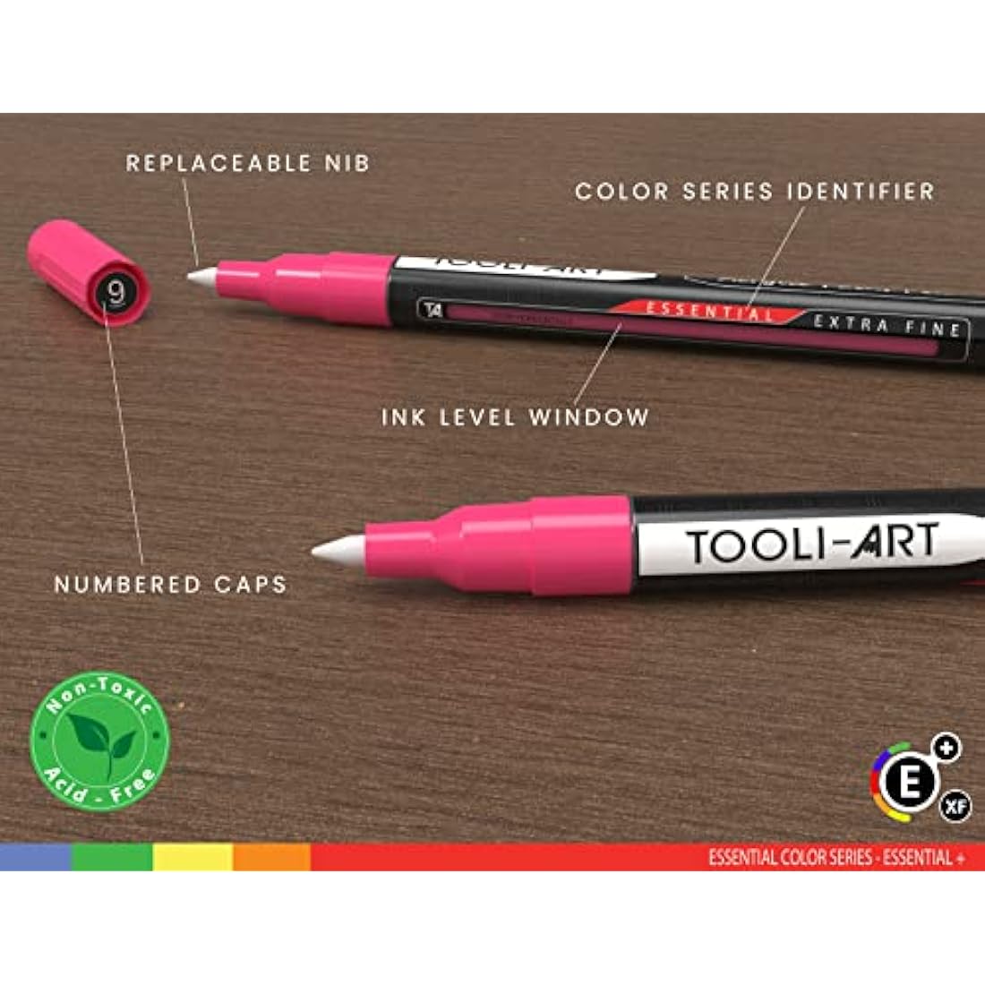 Acrylic Paint Pens Assorted Vibrant Markers for Rock Painting, Canvas, Glass, Mugs, Wood, Fabric, Metal, Ceramics. Non Toxic, Quick Dry, Multi-Surface, Lightfast (EXTRA FINE)