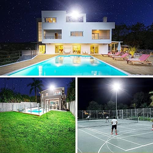 YIQIBRO 100W LED Floodlight Outdoor 2 Pack, 10000LM 6500K Outdoor LED Flood Lights Super Bright Security Light, IP67 Waterproof Spotlight for Garden, Garage, Yard, Patio, Warehouse, Factory