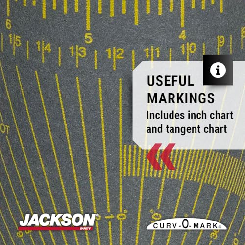 JACKSON SAFETY CURV-O-MARK Wrap-A-Round Welding/Pipefitting Lay Out Ruler Tool - Extra-Large (Length: 9'), Grey - 179gg, J1870 - High Temperature Applications
