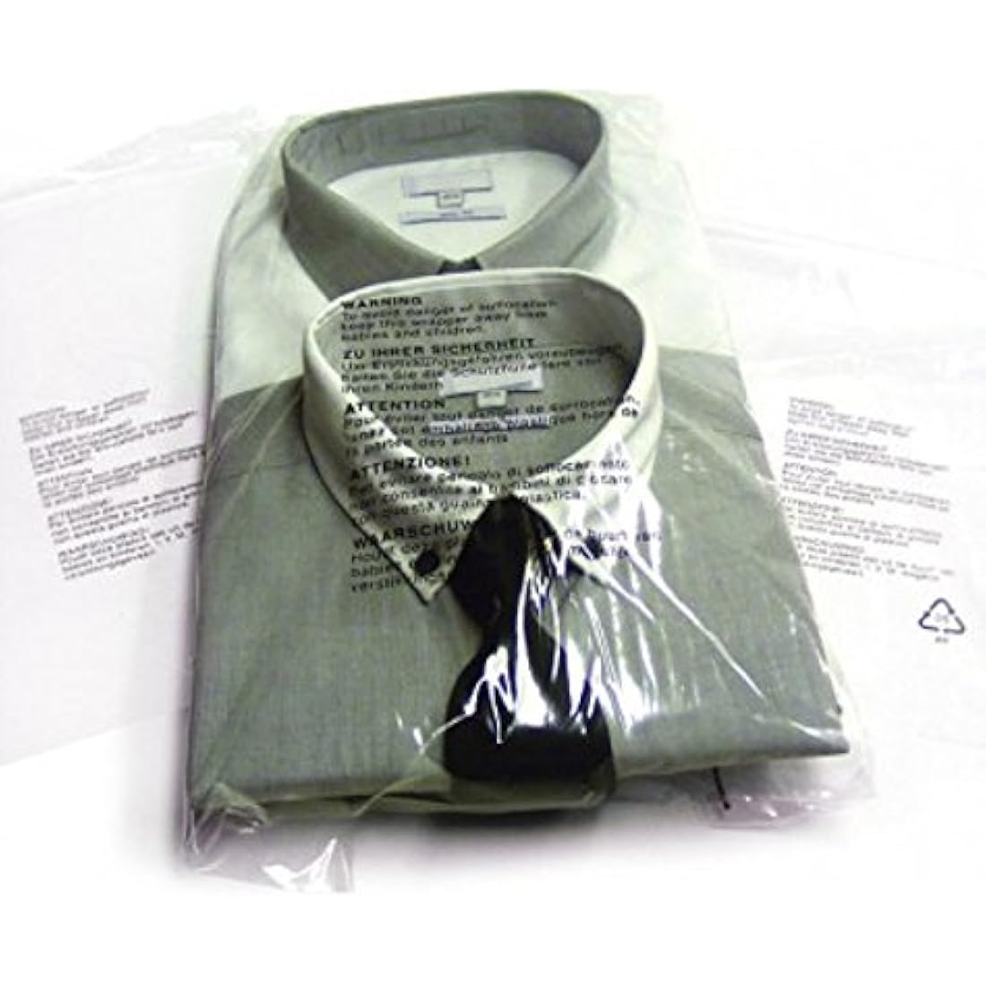 100 Clear Plastic SELF Seal Garment Clothing Bags with Safety Warning RESEALABLE Peel & Seal Polypropylene Clothes T-Shirt Shirt Display Postal Packing Postage Sacks MAILERS SABCO (15" x 20")