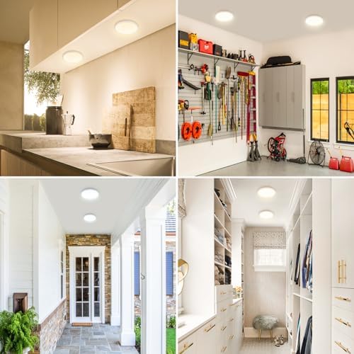 [ 4 Pack] 15W 1800LM LED Ceiling Light, Bathroom Lights Ceiling 3000K/4000K/6500K, IP44 Waterproof, Ultra Thin Round Flush Ceiling Light for Bedroom,Kitchen, Living room,Toilet,Utility Room 18cm